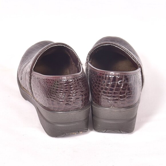 Ingaro Women’s Loafers Size 6M Brandy Croc Embossed Leather Slip-On Comfort Shoe - Picture 4 of 10